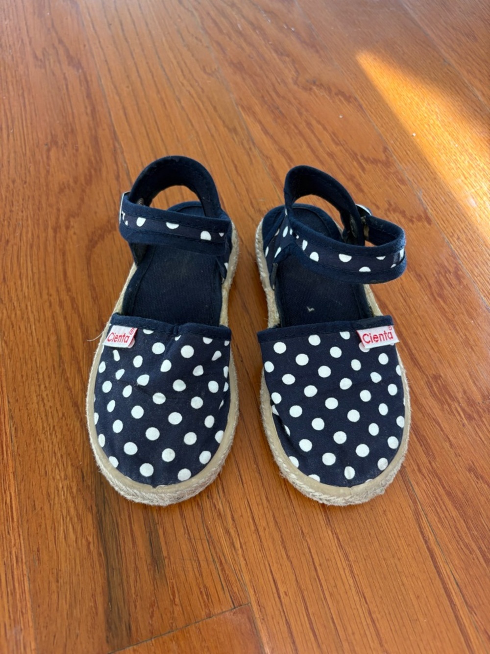 Cienta Polka Dot Espadrilles
